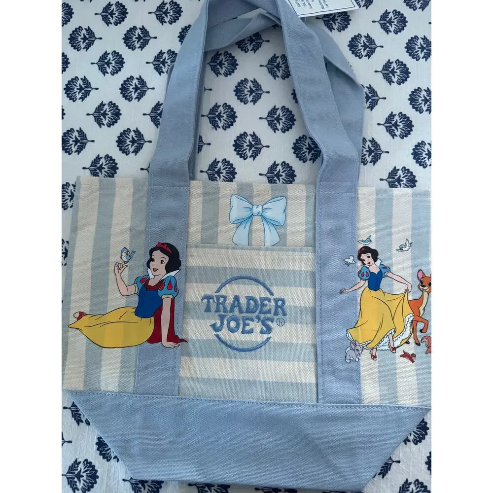 Disney Snow White Striped Custom Made Trader Joes Mini Tote